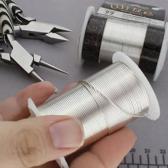 The Beadsmith&reg; Wire Elements&trade; Tarnish Resistant Medium Temper Assorted Gauge Wire Spools, 12ct. Silver {7}