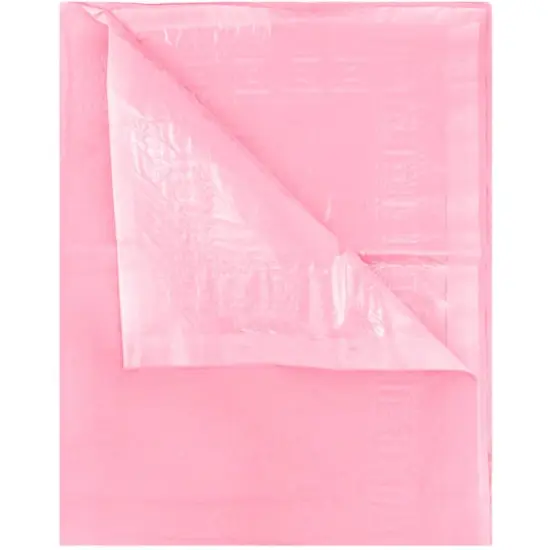 JAM Paper 108" Rectangular Plastic Lined Paper Table Cover Baby Pink Pastel {4}