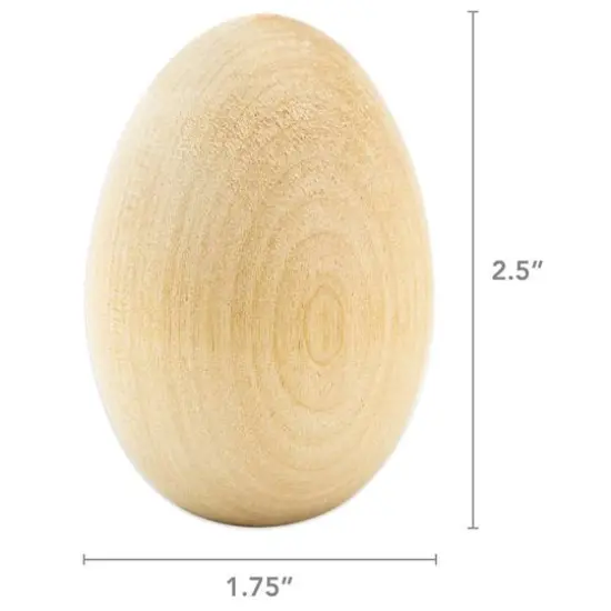 Hygloss&reg; 2.5" Wooden Eggs, 3ct. {6}