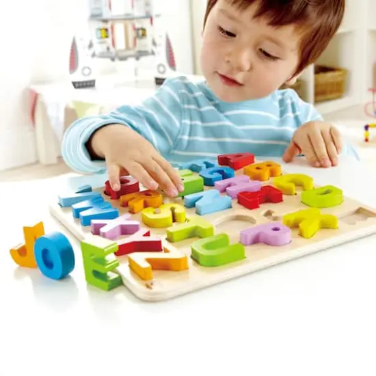 Hape Wooden Alphabet Puzzle {3}
