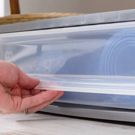 IRIS&reg; 27.5qt. Gray & Clear Underbed Storage Drawer {6}