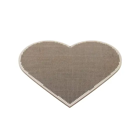 8" Heart Cross Stitch Wood Canvas, 2ct. by Loops & Threads&reg; {4}