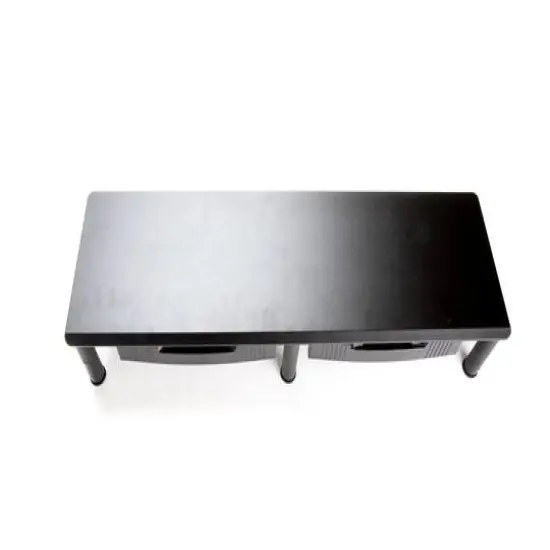 Mind Reader Black Large Dual Monitor Drawer Stand {11}