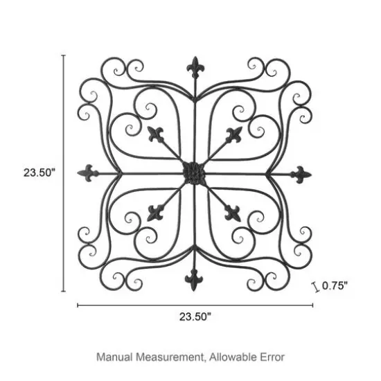 Glitzhome® 23.5" Traditional Iron Scroll Garden Wall Décor {9}
