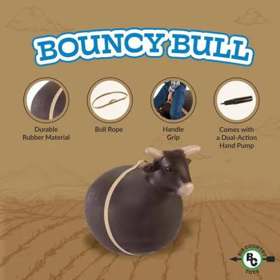 Big Country Toys Bouncy Bull Rodeo Ball Ride-On Toy {6}