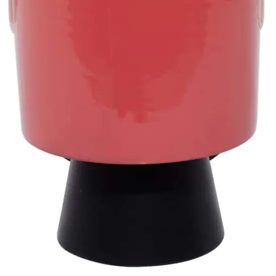 Red & Black Metal Modern Planter Set {5}