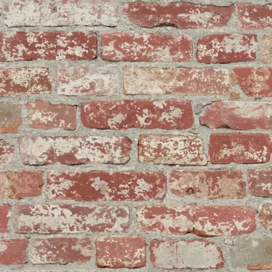 RoomMates Stuccoed Brick Peel & Stick Wallpaper Red {2}