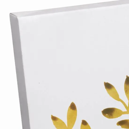 Feathers and Red Flowers 16" x 20" Canvas Wall Art {4}