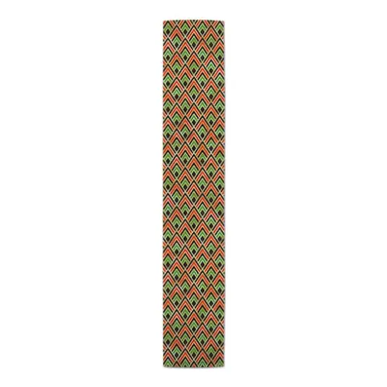 72" Kwanzaa Pattern Black Poly Twill Table Runner {4}