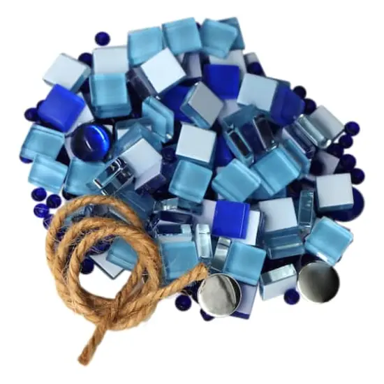 3.5" Cool Tones Mosaic Vase Kit by Make Market&reg; {4}