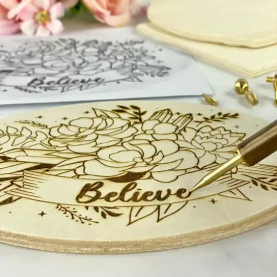 ArtSkills® 55 Piece Beginners Wood Burning Kit with Wood Rounds {6}