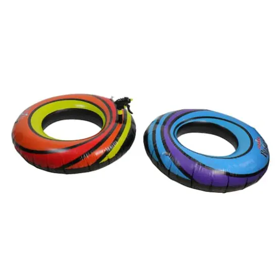 40" Blue & Orange Inflatable Power Blaster Inner Tube Set {1}
