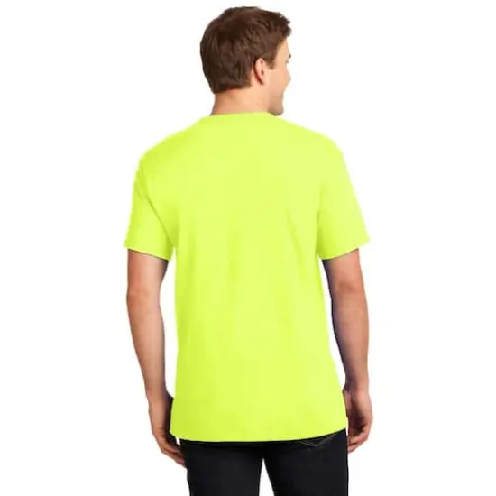 JERZEES® DRI-POWER® 50/50 Cotton/Poly Pocket T-Shirt Safety Green {6}