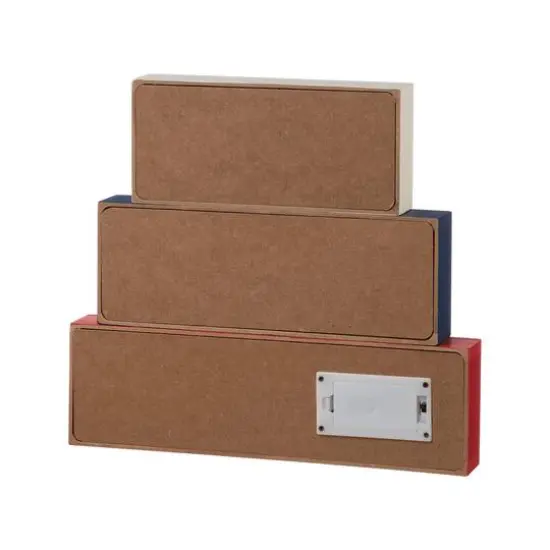 Glitzhome&reg; 12" LED Wooden Patriotic Block Sign {9}