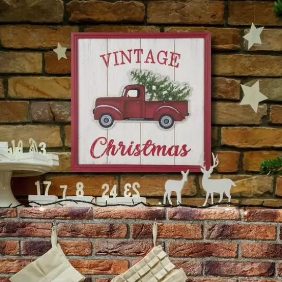 Glitzhome&reg; 18" Wooden Truck Wall D&eacute;cor {3}