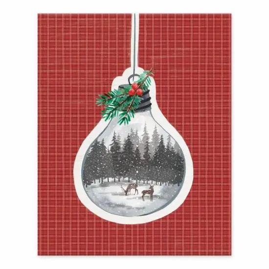Frozen Pasture Christmas Quilt Tabletop Canvas {1}