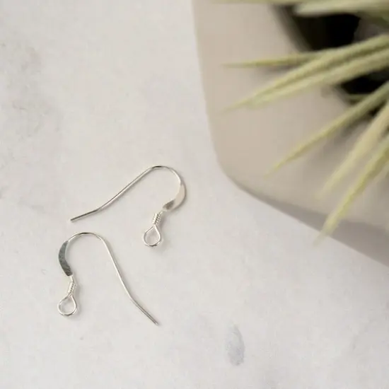 12mm Sterling Silver Fish Hook Ear Wires, 2ct. by Bead Landing&trade; {4}