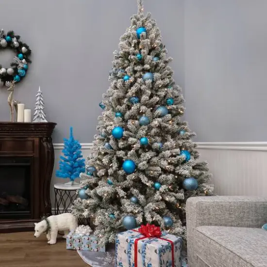 7.5ft. Unlit Snowy North Valley&reg; Spruce Artificial Christmas Tree {5}