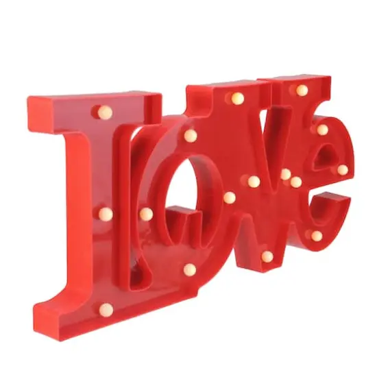 20" Red 'LOVE' LED Valentine's Day Marquee Wall Sign {5}