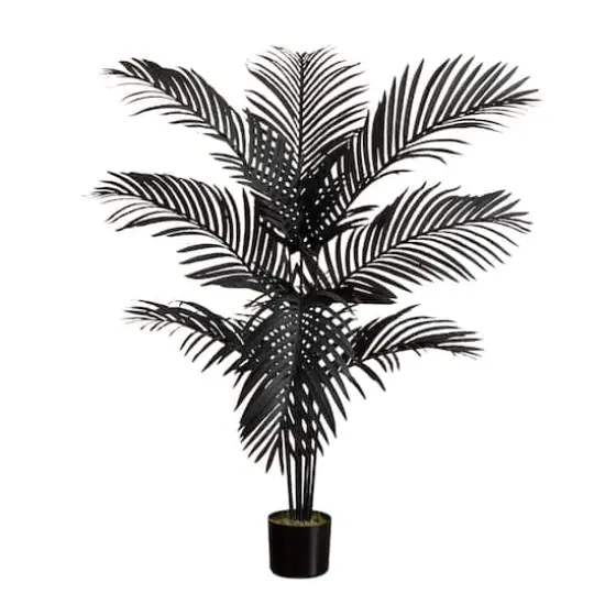 4ft. Artificial Halloween Black Paradise Palm Tree {1}