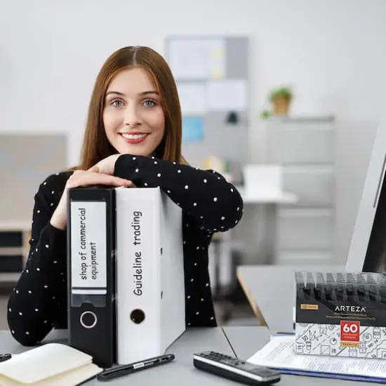 Arteza&reg; Black Fine Tip Permanent Marker Set {9}