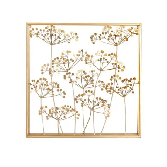 28" Gold Modern Floral Wall D&eacute;cor {4}