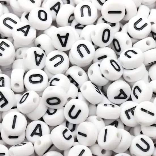 7mm Vowel Alphabet Beads, 340ct. by Creatology&trade; {1}