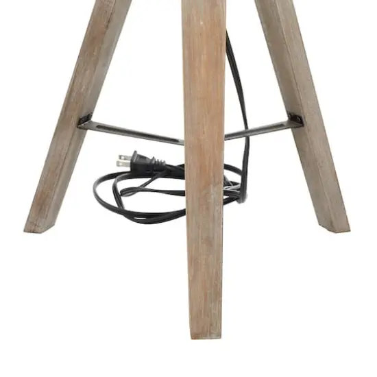 Set of 2 Brown Wood Rustic Table Lamp, 31" {4}