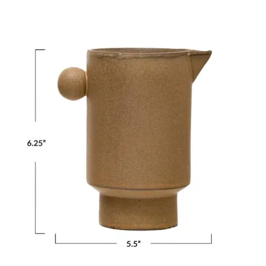 Hello Honey&reg; 6.3" Brown Stoneware Pitcher {7}