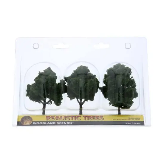 Woodland Scenics&reg; 4'' Medium Green Ready Made Realistic Trees {1}