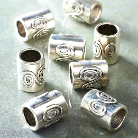 Antique Silver Metal Tube Beads, 14mm by Bead Landing&trade; {3}