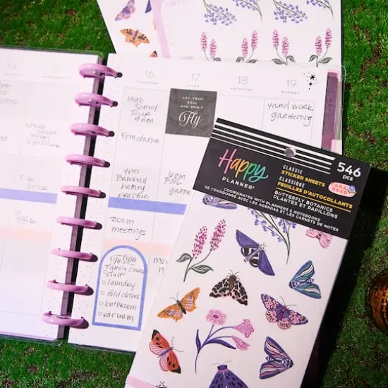 The Classic Happy Planner&reg; Butterfly Botanics Sticker Book {13}