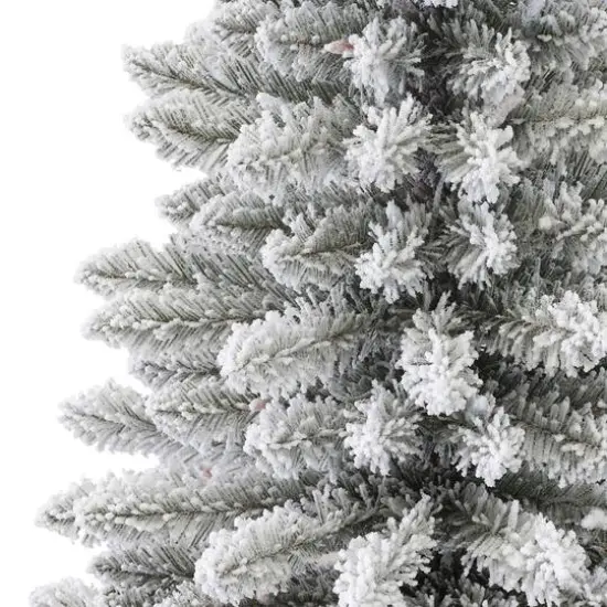 3ft. Pre-Lit Flocked Artificial Fraser Fir Christmas Tree, Multicolor Lights {6}