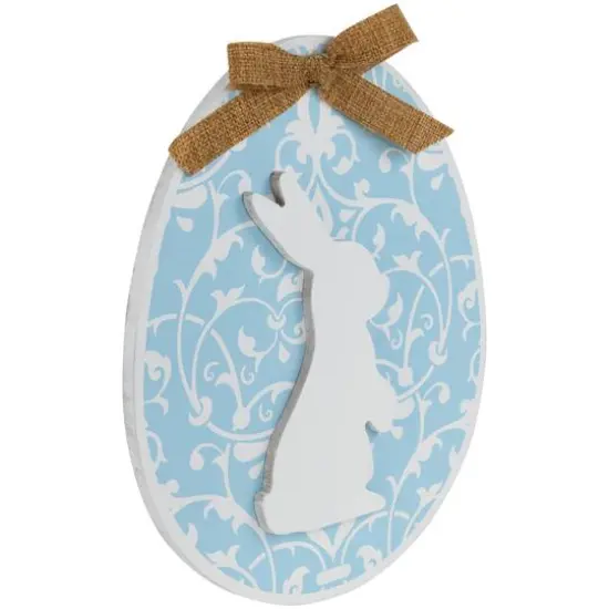 9.5" Easter Egg Bunny Wall D&eacute;cor with Burlap Bow {6}
