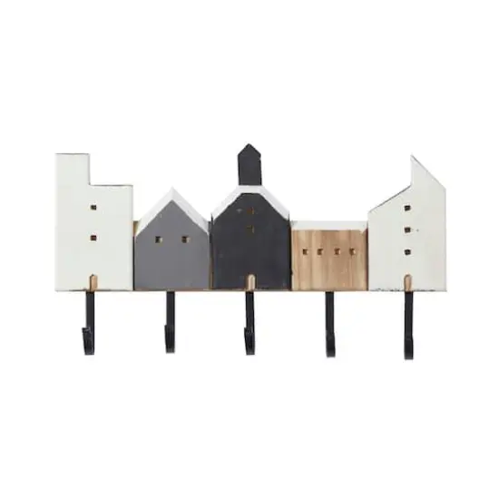 Multi Colored Wood Farmhouse Wall Hook, 10" x 20" x 2" {3}