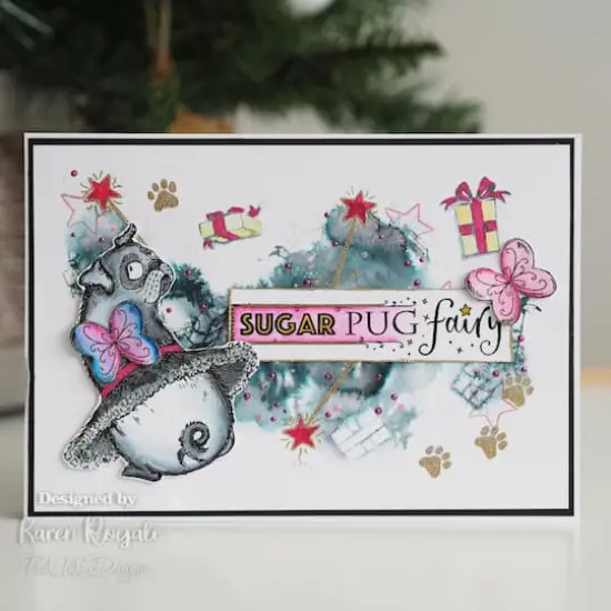 Pink Ink Designs&reg; Christmas Series Pawsome Pooch A5 Clear Stamp Set {6}