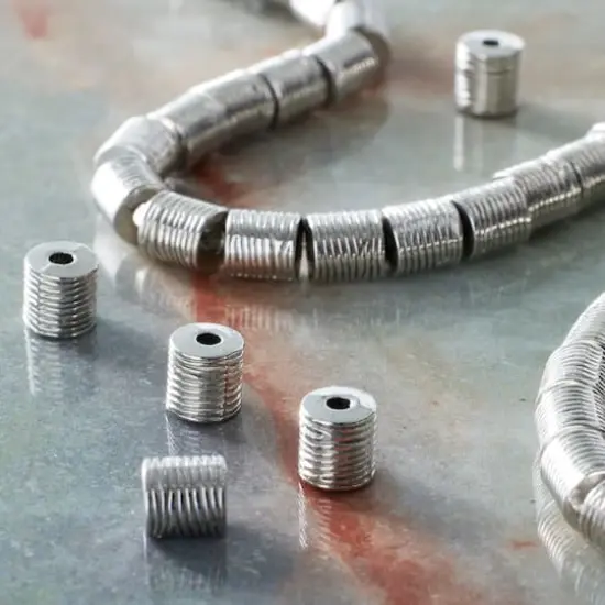 Metal Tube Beads, 6mm by Bead Landing&trade; Rhodium {3}