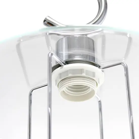 Lalia Home Modern Metal Scroll Table Lamp Chrome {7}