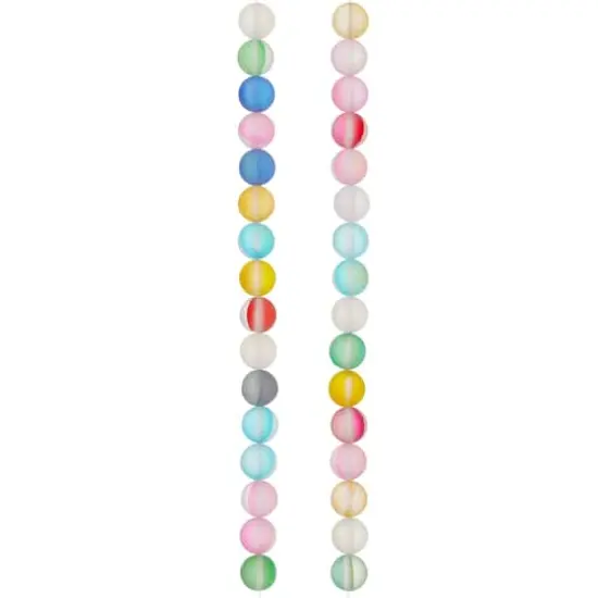 Multicolor Matte Glass Round Beads by Bead Landing&trade; {4}