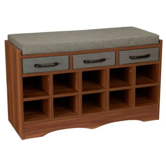 Household Essentials 32" Storage Bench Gray {4}