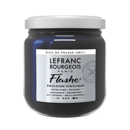 Lefranc & Bourgeois Flashe&reg; Matte Artist's Color, 400mL Prussian Blue {1}