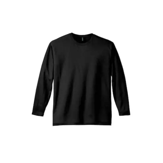 District® Perfect Weight® Adult Long Sleeve T-Shirt Jet Black {1}