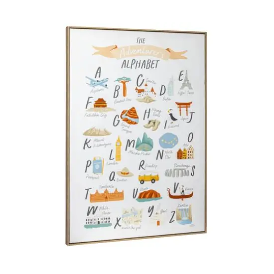Hello Honey&reg; Adventurer's Alphabet Canvas Framed Wall D&eacute;cor {1}