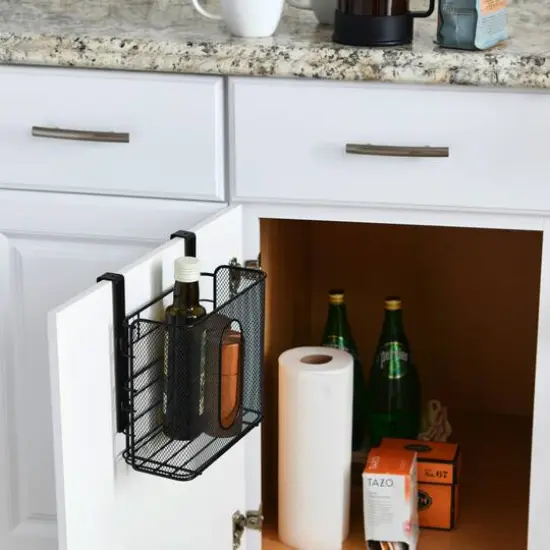 Household Essentials Over the Door Mesh Metal Basket {3}