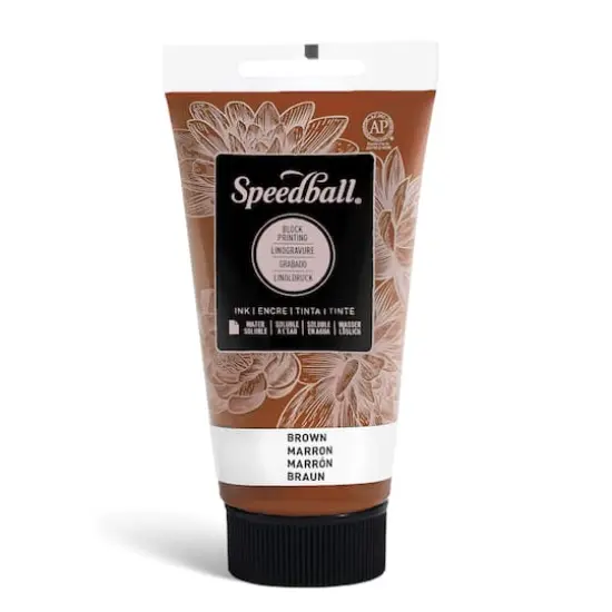 Speedball&reg; Water-Soluble Block Printing Ink Brown {1}