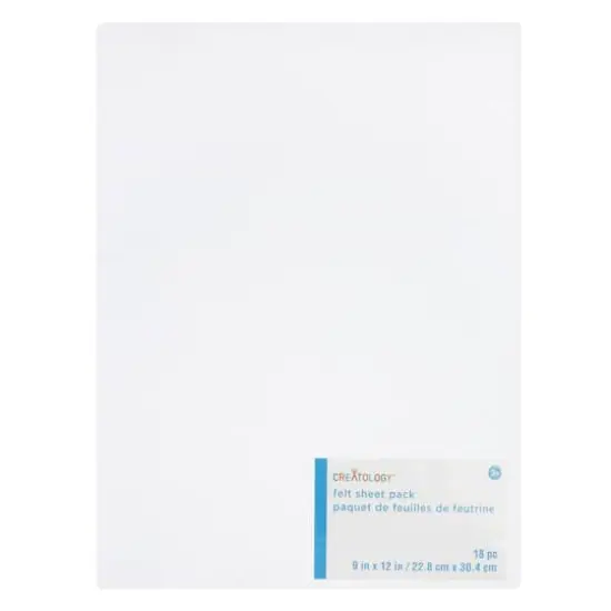 9" x 12" White Felt Sheets, 18ct. by Creatology&trade; {1}