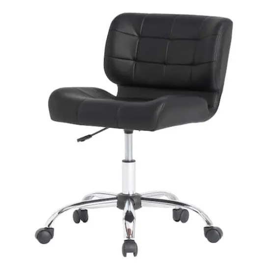 Calico Designs Crest Black Mobile Office Task Chair with Adjustable Height {1}