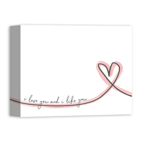 I Love You and I Like You Canvas Wall Art {3}