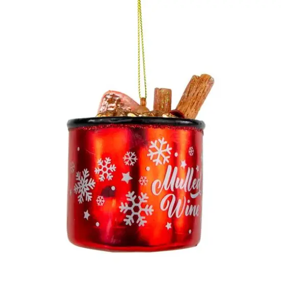 4" Mulled Wine Glass Christmas Ornament {11}