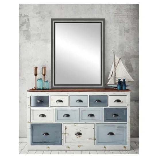 Timeless Frames&reg; Cleo Pewter 24" x 30" Framed Mirror {4}